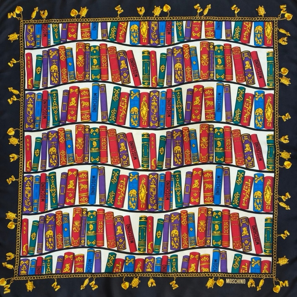 Moschino vintage silk scarf 34 x 34 inches